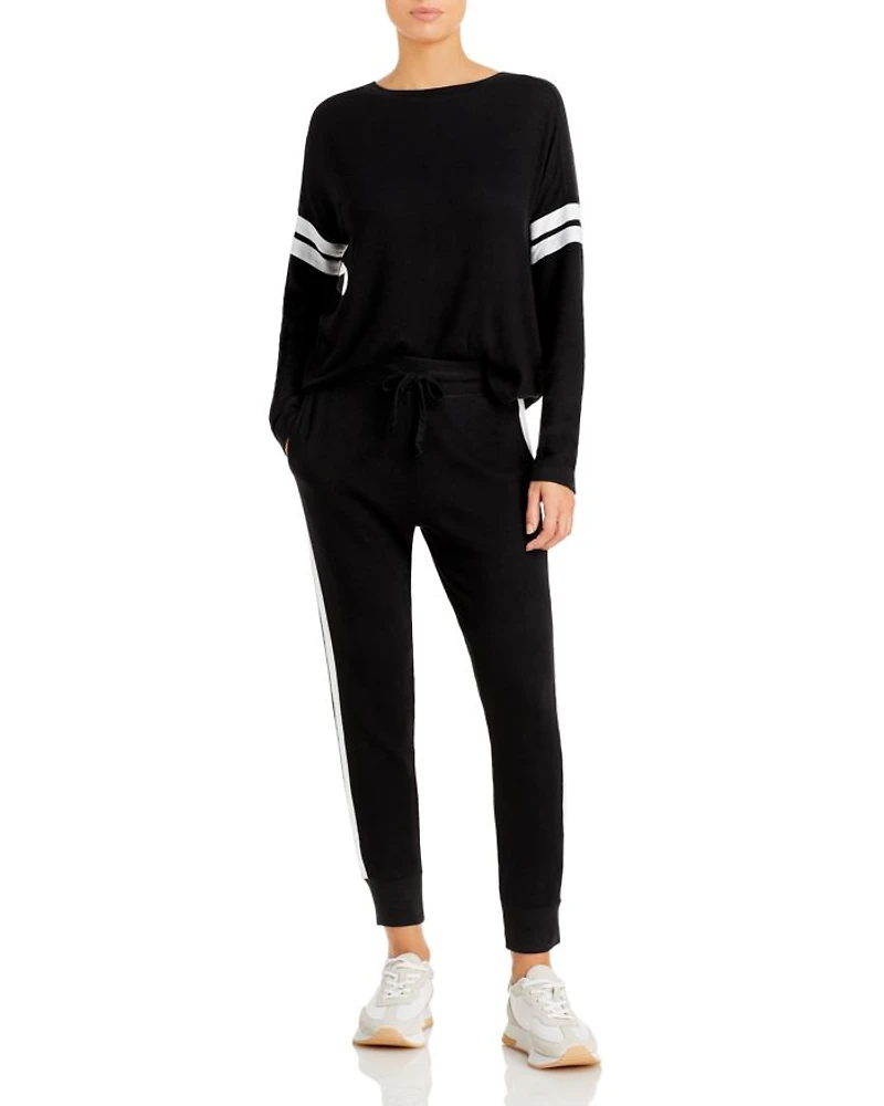 Stripe Sleeve Knit Sweatshirt - Exclusive