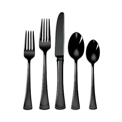 Lenox Portola 20-Piece Black Mirror Flatware Set
