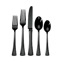 Lenox Portola 20-Piece Black Mirror Flatware Set
