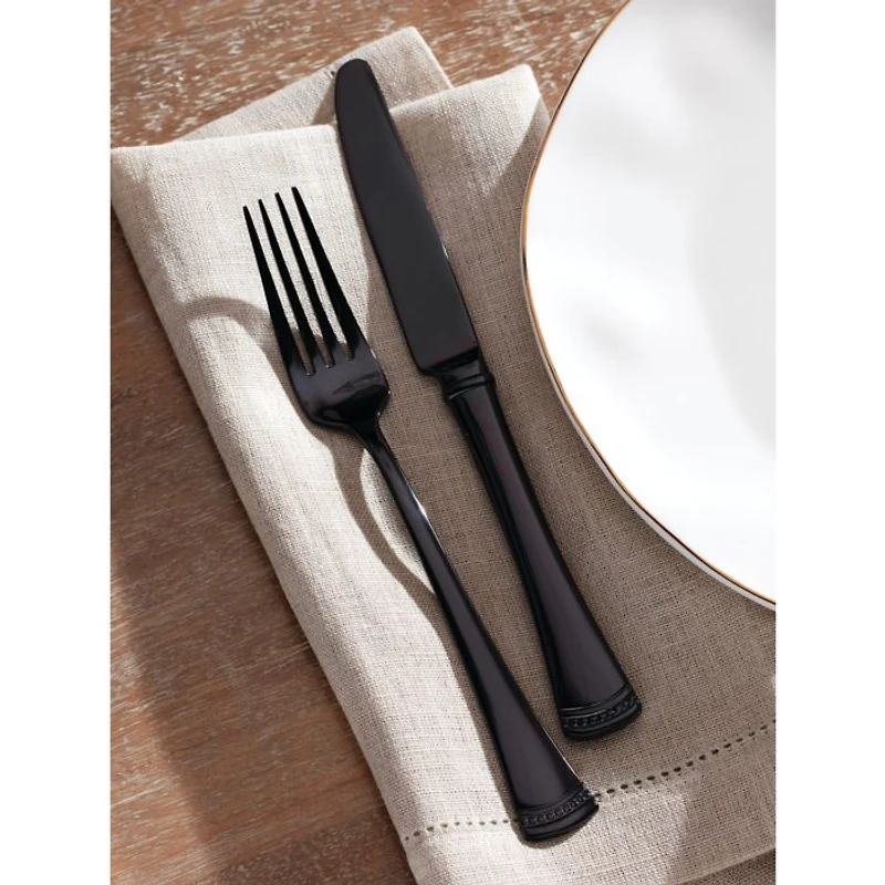 Portola 20-Piece Black Mirror Flatware Set