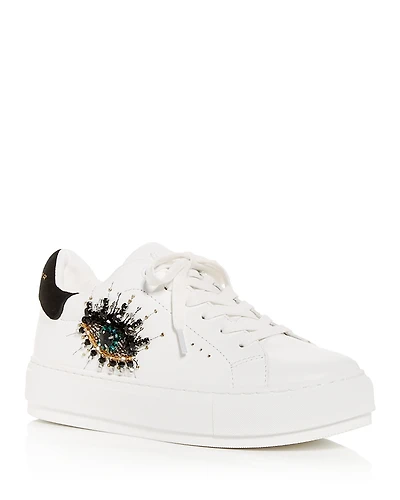 Kurt Geiger London Women's Laney Eye Embellished Platform Low Top Sneakers