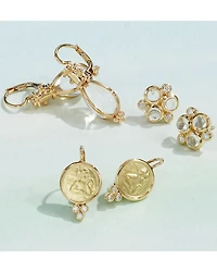 18K Yellow Gold Classic Trio Earrings with Diamonds