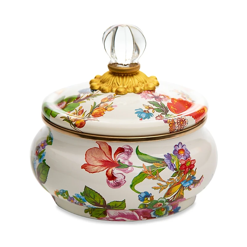 Mackenzie-Childs Flower Market Squashed Pot with Lid