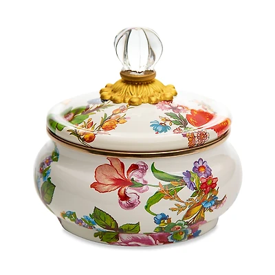 Mackenzie-Childs Flower Market Squashed Pot with Lid