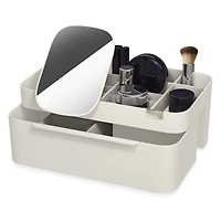 Viva Large Cosmetic Organizer with Removable Mirror, Shell