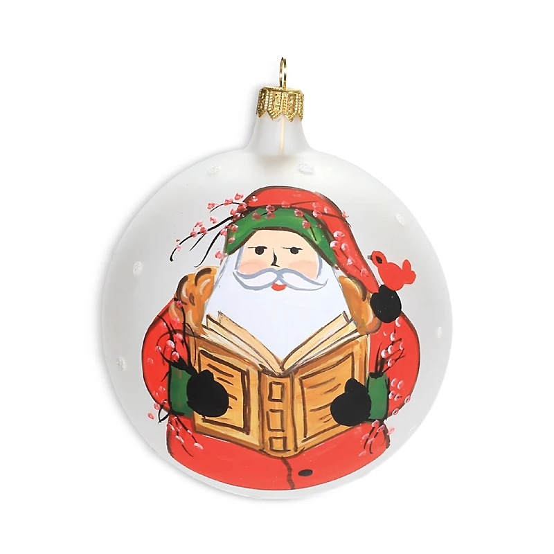 Vietri Old St. Nick Reading Ornament