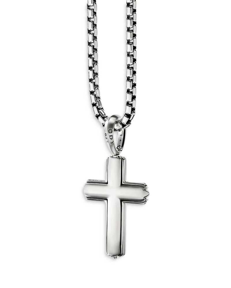 Sterling Silver Pyramid Cross Pendant