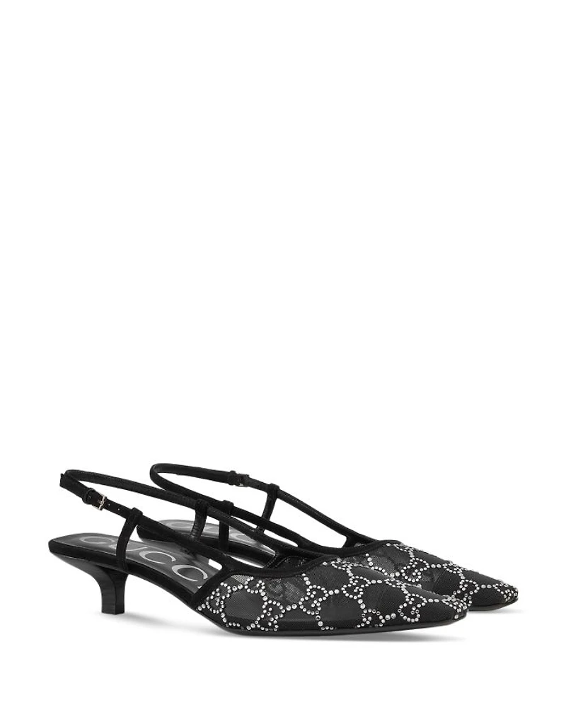 Women's GG Pointed Toe Slingback Pumps
