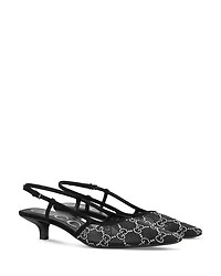 Women's GG Pointed Toe Slingback Pumps