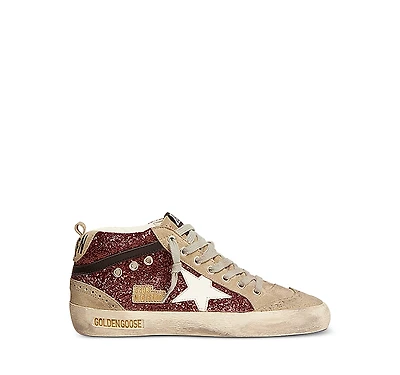 Golden Goose Women's Mid Star Glitter Sneakers