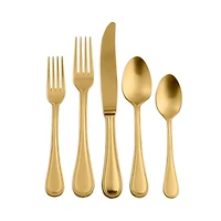 Mepra Pvd Titanium Coated Flatware 5-Piece Place Setting