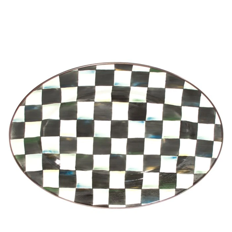 Courtly Check® Enamel Small Oval Platter