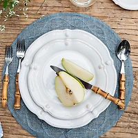 Berry & Thread Whitewash Flared Dessert/Salad Plate