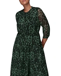 Abstract Brushstroke Midi Dress