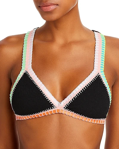 Platinum inspired by Solange Ferrarini Crochet Trim Bikini Top