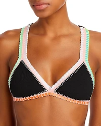 Platinum inspired by Solange Ferrarini Crochet Trim Bikini Top