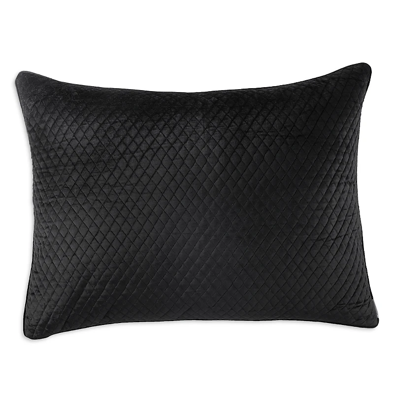 Lili Alessandra Valentina Quilted Velvet Luxe Euro Decorative Pillow