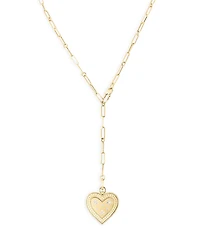 Roberto Coin 18K Yellow Gold Venetian Princess Diamond Heart Lariat Necklace