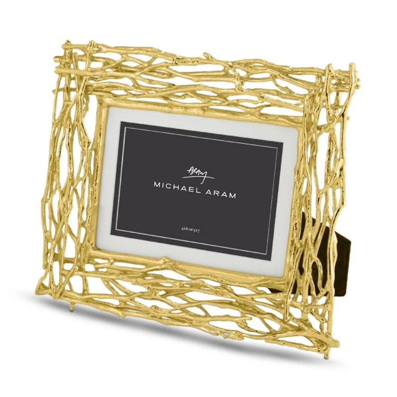 Gold-Tone Twig Frame, 7" x 5"