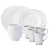 Juliska Quotidien White Truffle 16 Piece Dinnerware Set