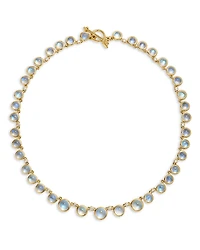Temple St. Clair 18K Yellow Gold Classic Blue Moonstone & Diamond Collar Necklace, 18