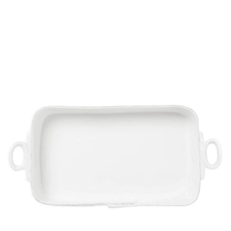 Lastra White Rectangular Baker
