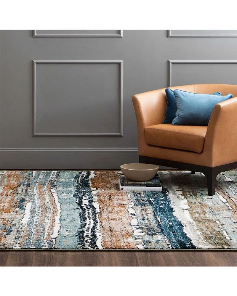 Epiphany Colorful Waves Area Rug, 5'3" x 7'10"