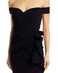Off-The-Shoulder Cocktail Dress - Exclusive