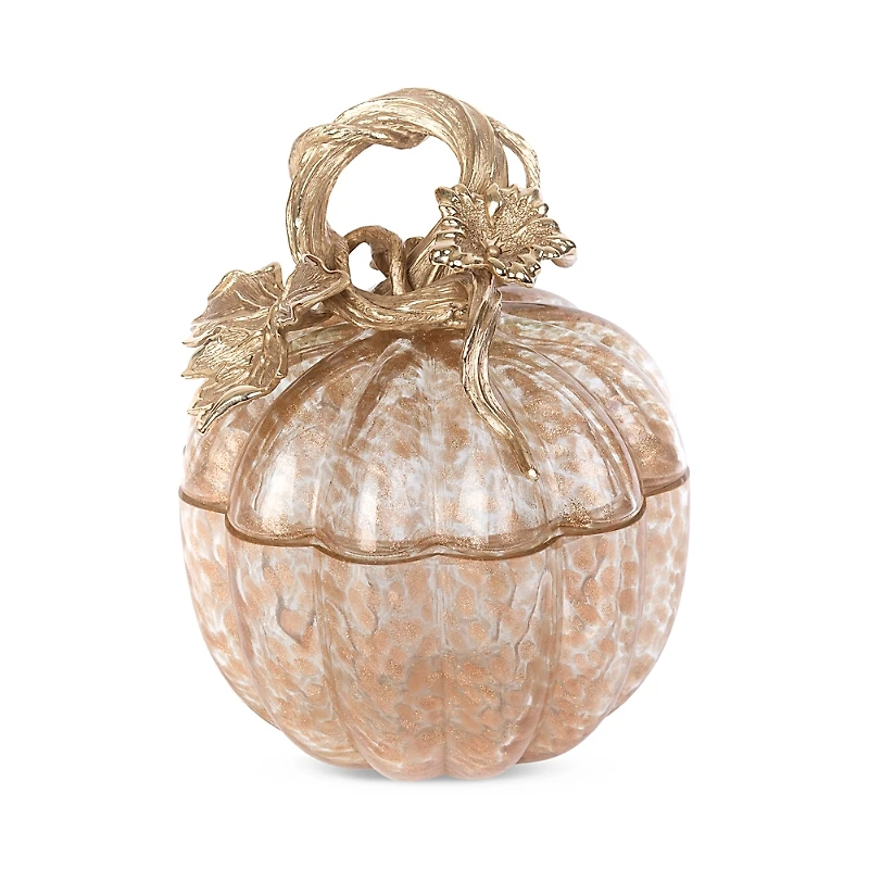 Jay Strongwater Hadley Leaf & Vine Gilded Glass Jar