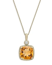Bloomingdale's Fine Collection Citrine & Diamond Accent Pendant Necklace