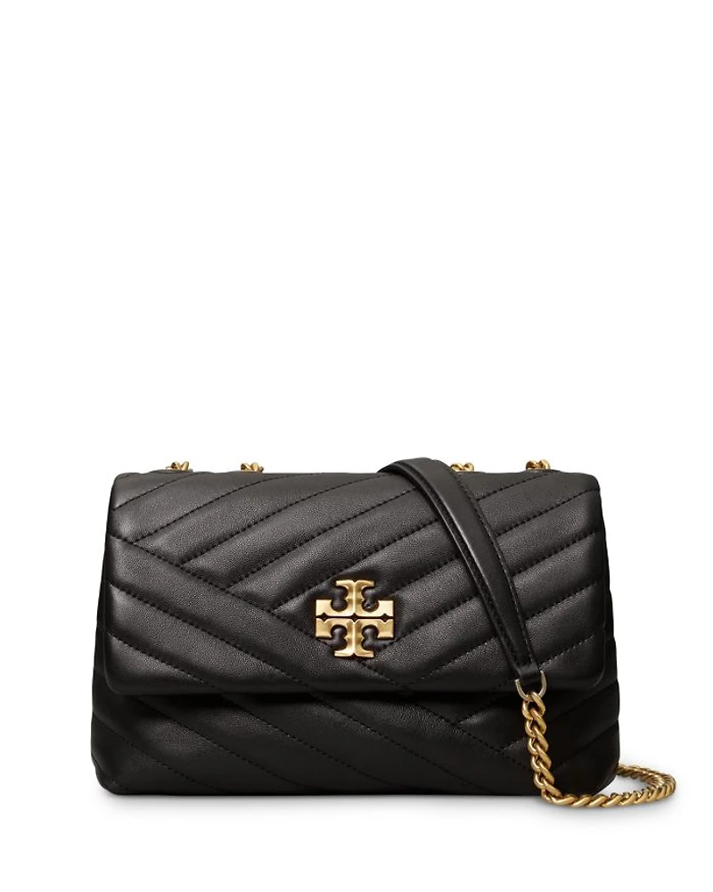 Small Kira Chevron Convertible Leather Shoulder Bag