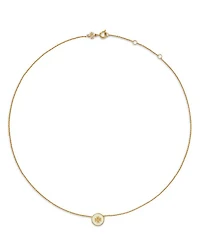 Kira Logo Colored Disc Pendant Necklace, 15.94"-17.61"