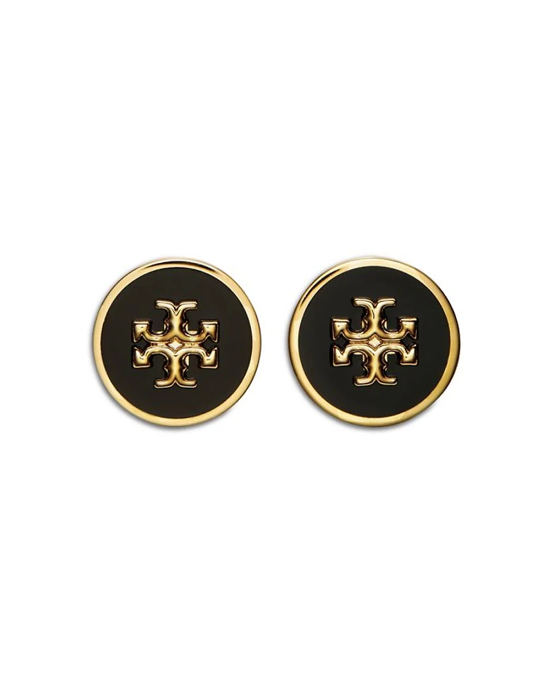 Kira Logo Colored Disc Stud Earrings