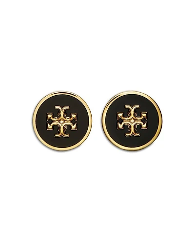 Kira Logo Colored Disc Stud Earrings