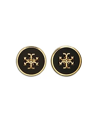 Kira Logo Colored Disc Stud Earrings