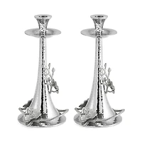 Michael Aram White Orchid Taper Candleholder, Set of 2