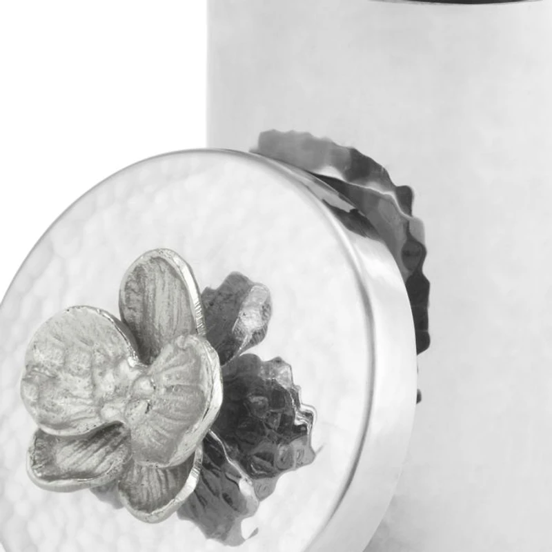 White Orchid Round Container