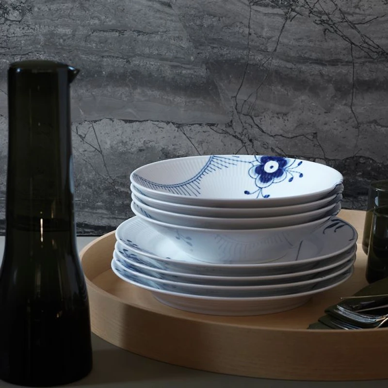 Blue Fluted Mega Pasta Bowl