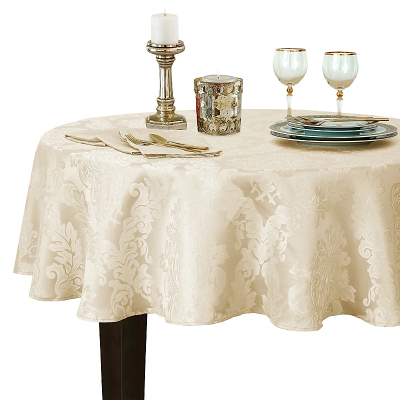 Elrene Barcelona Jacquard Damask Oval Tablecloth