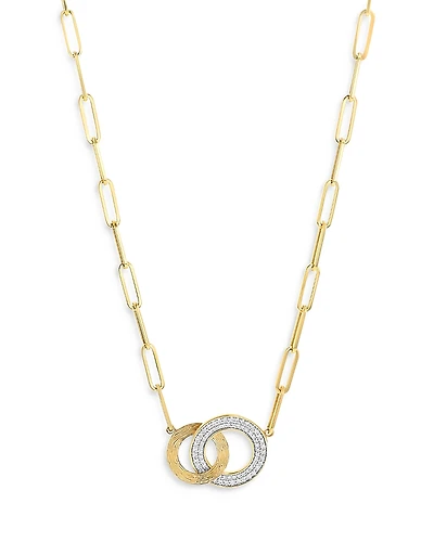 Bloomingdale's Fine Collection Diamond Double Circle Pendant Necklace