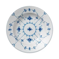 Blue Fluted Plain Rim Soup Plate