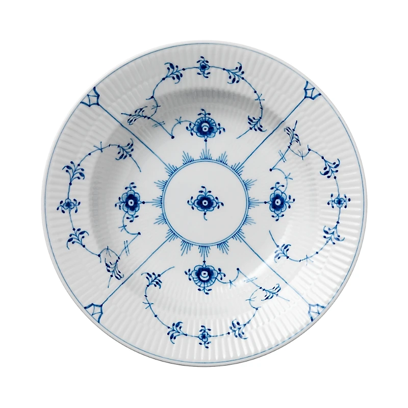 Royal Copenhagen Blue Fluted Plain Rim Soup Plate