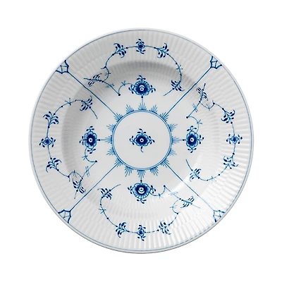 Royal Copenhagen Blue Fluted Plain Rim Soup Plate
