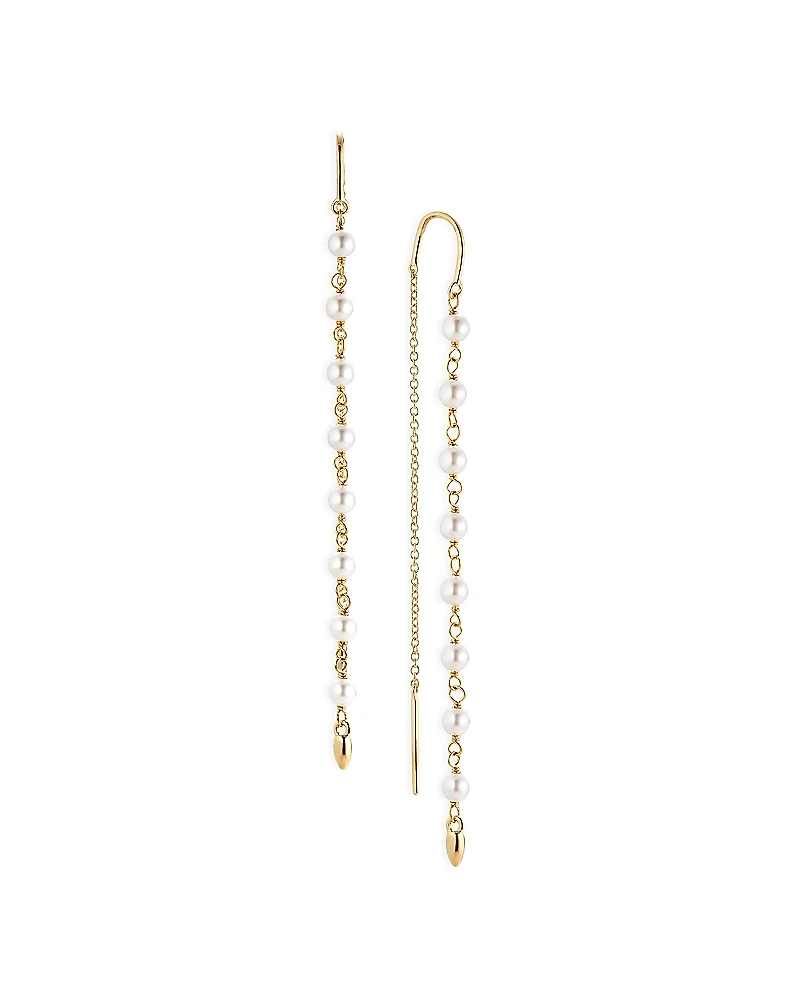 Nadri La Vie Nacre Pearl Threader Earrings