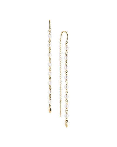 Nadri La Vie Nacre Pearl Threader Earrings