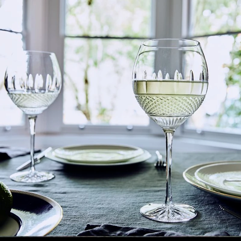 Irish Lace White Wine Glass, Set of 2