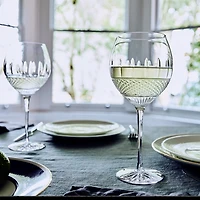 Irish Lace White Wine Glass, Set of 2