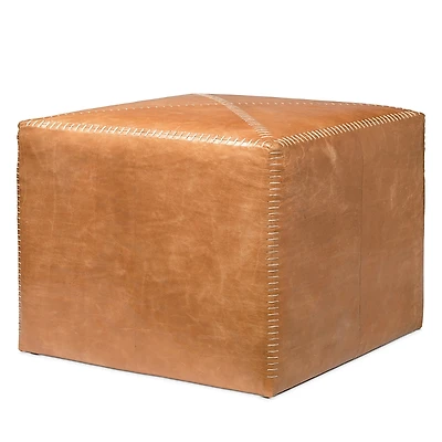 Jamie Young Buff Leather Ottoman