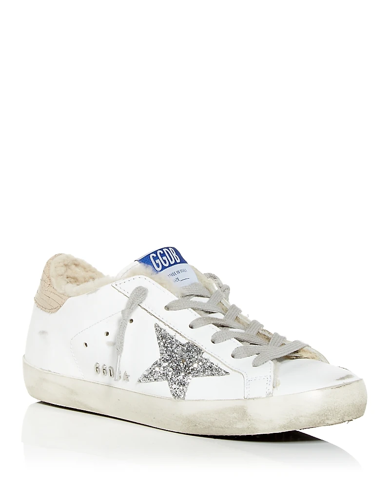 Golden Goose Women's Super-Star Shearling Low Top Sneakers