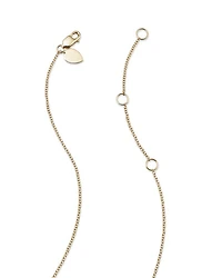 14K White & Yellow Gold Evil Eye Sapphire & Diamond Disc Pendant Necklace, 16"